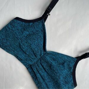 Beyond Yoga Spacedye Front Scrunch Activewear Yoga Sports Bra Small or XS Blue